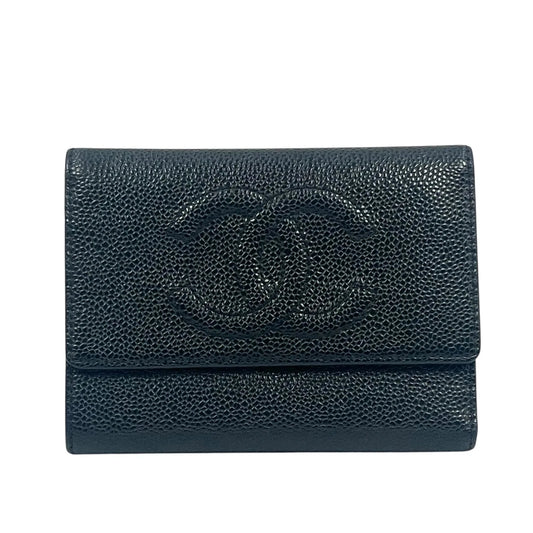 CHANEL Coco Mark Compact Wallet - Black