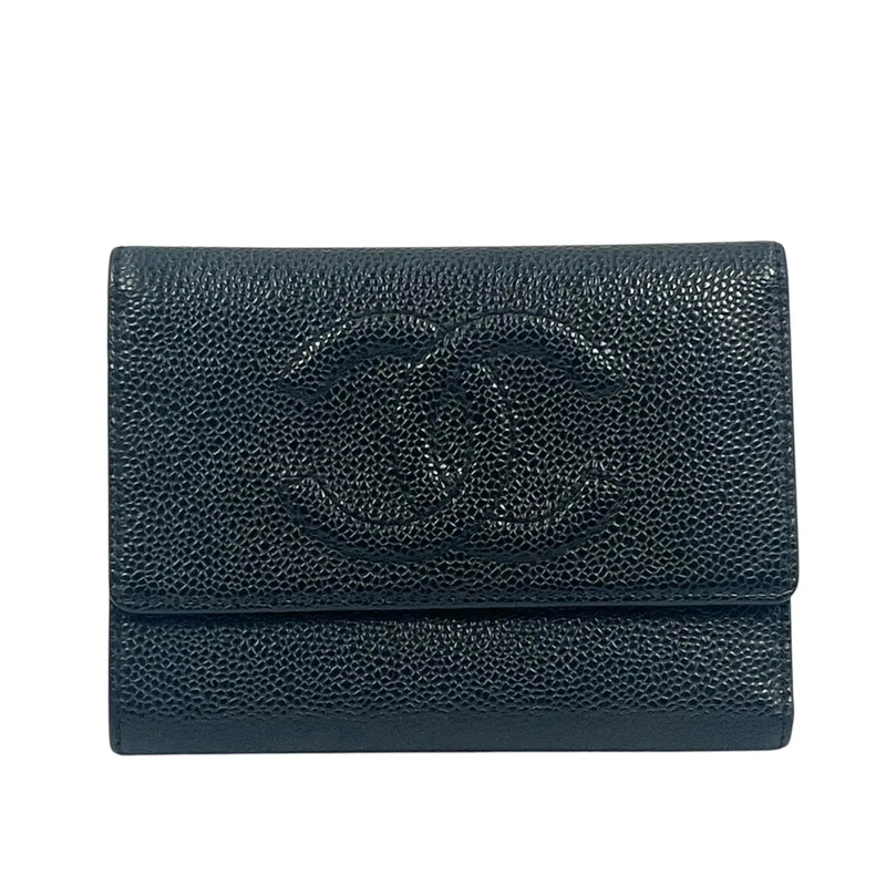 CHANEL Coco Mark Compact Wallet - Black