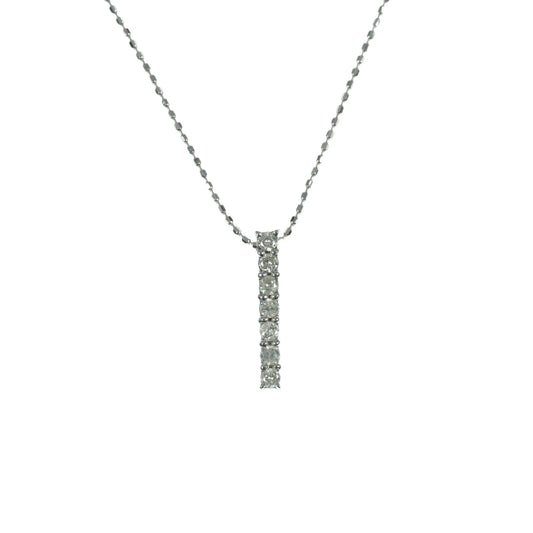 K14WG 7P Diamond Necklace