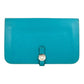 Hermes Dogon GM Bi-Fold Long Wallet - Turquoise
