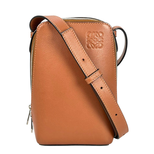LOEWE Box Shoulder Bag Calfskin - Brown