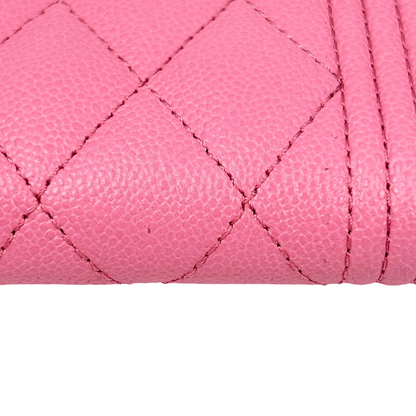 CHANEL Boy Chanel Zippy Coin Case Compact Wallet - Pink
