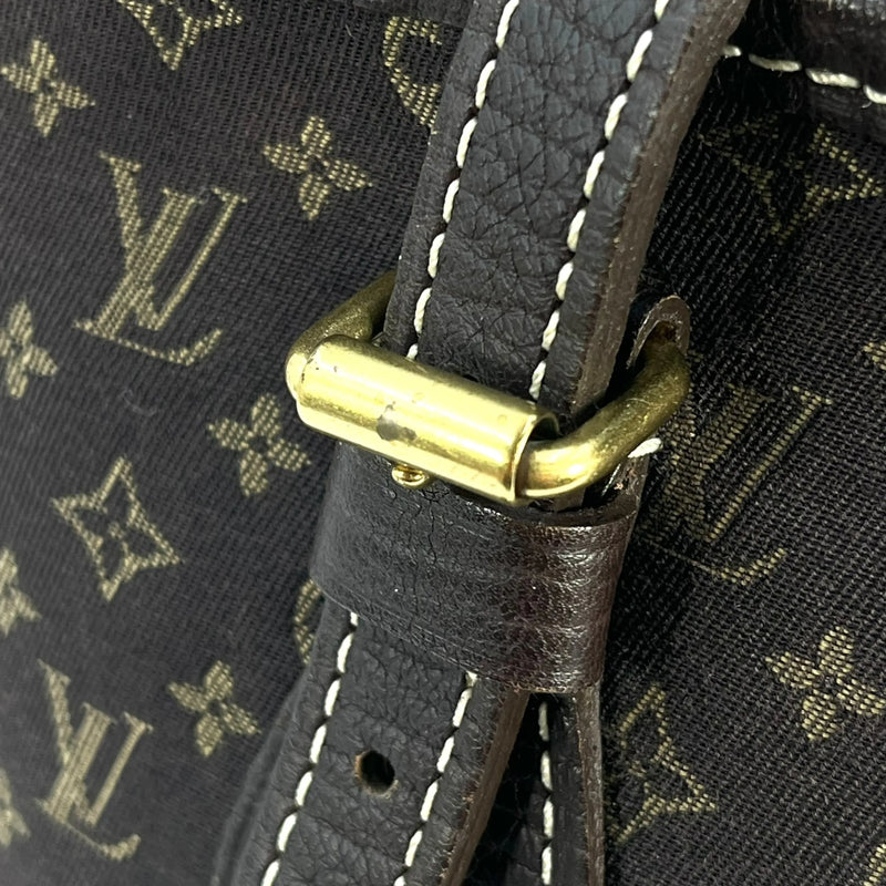 Louis Vuitton Monogram Mini Lin Bucket Bag Hand Bag - Darkbrown