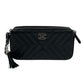CHANEL Chevron Lambskin Chain Wallet - Black