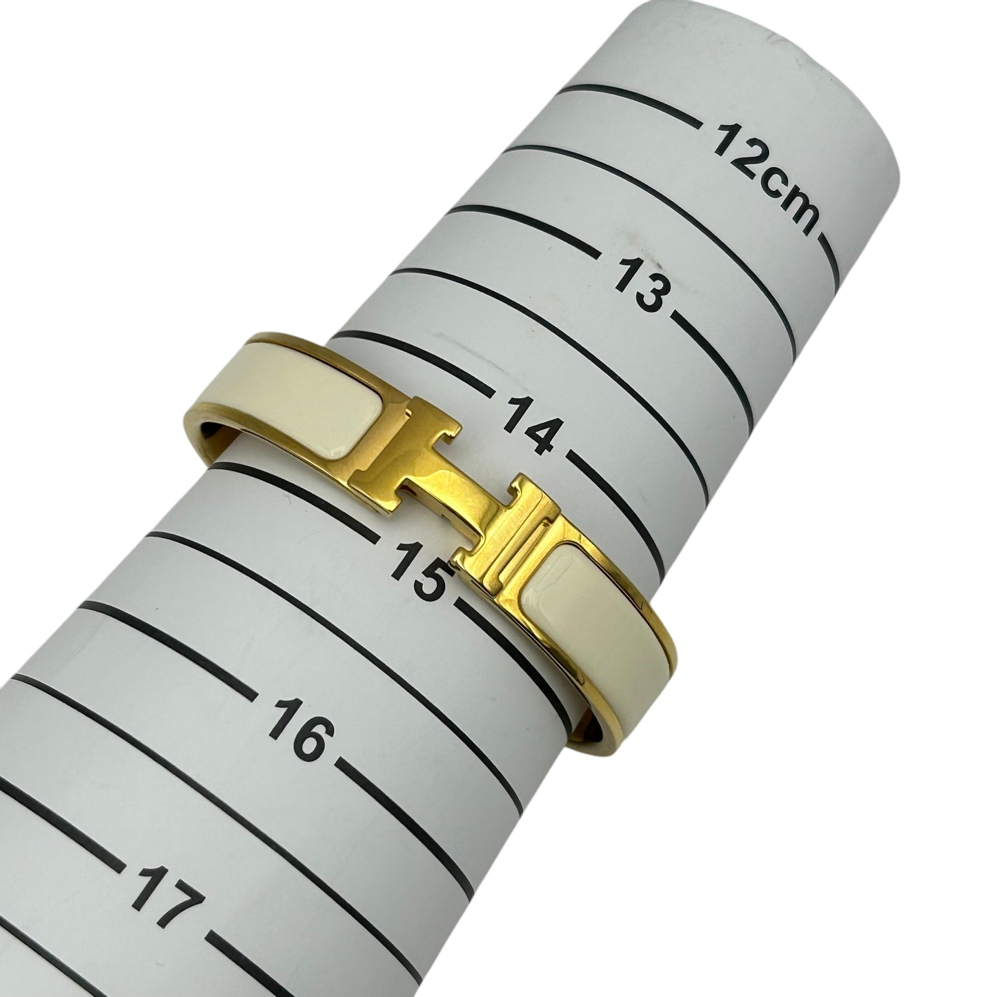 HERMES Clic H Cream Gold