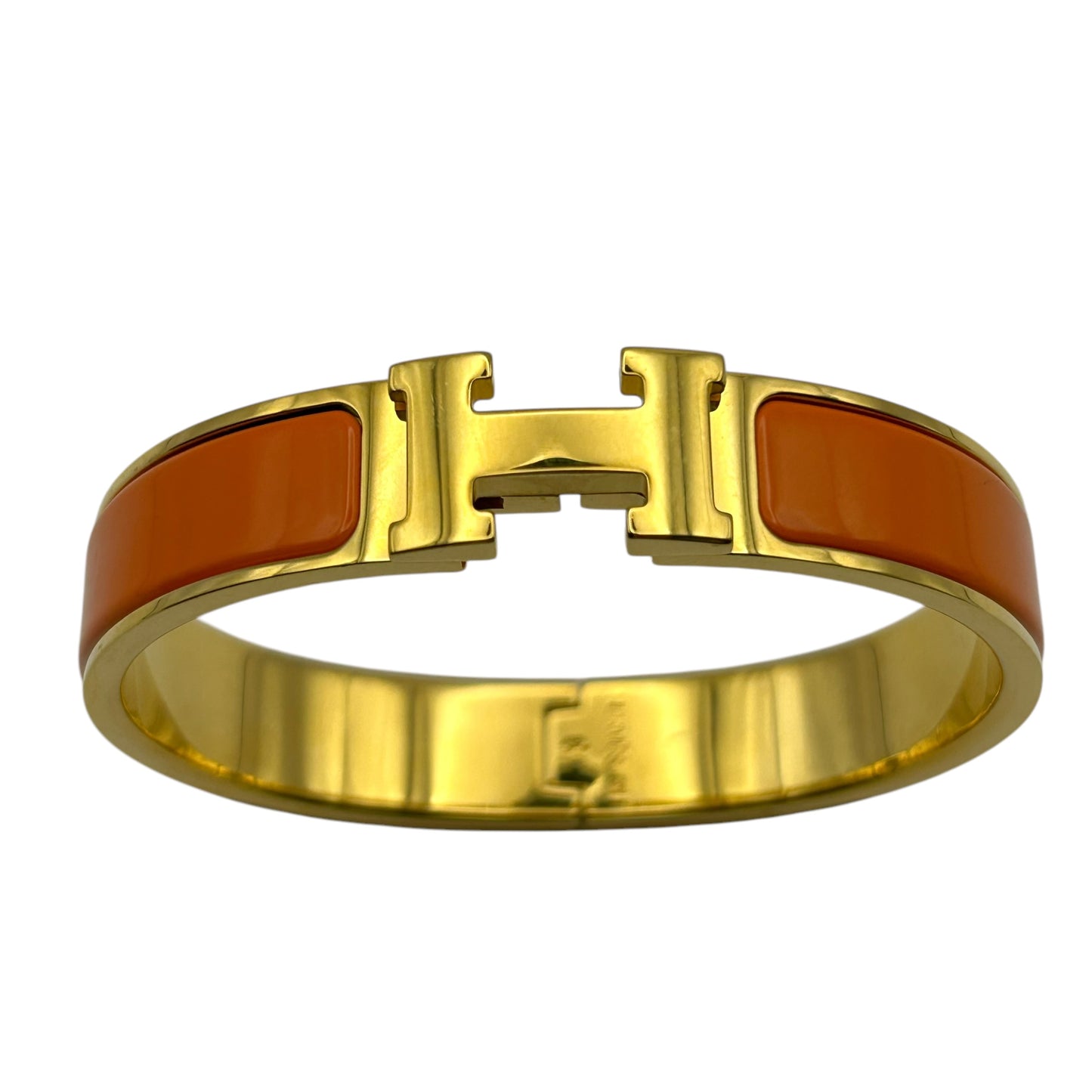 HERMES Clic H Orange Gold