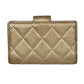 CHANEL Matelasse Caviar Skin Metallic Bi-fold wallet