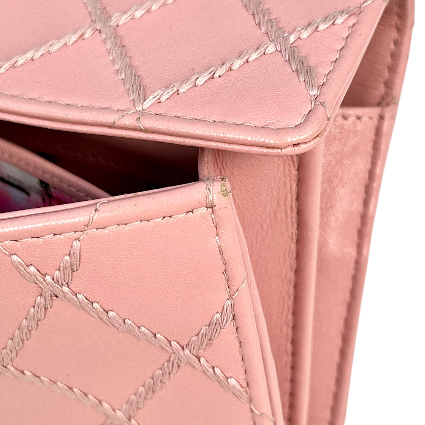 CHANEL Wild Stitch Long wallet Lambskin