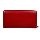 Saint Laurent YSL Logo Leather Round Zip Long Wallet - Red