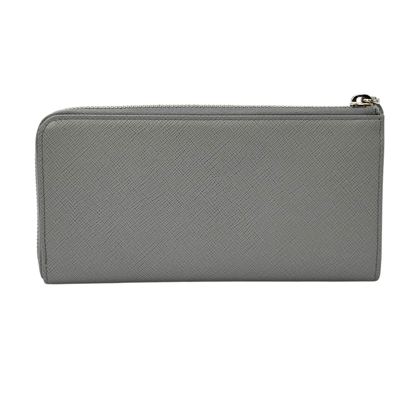 PRADA Saffiano Leather Metal Long Wallet