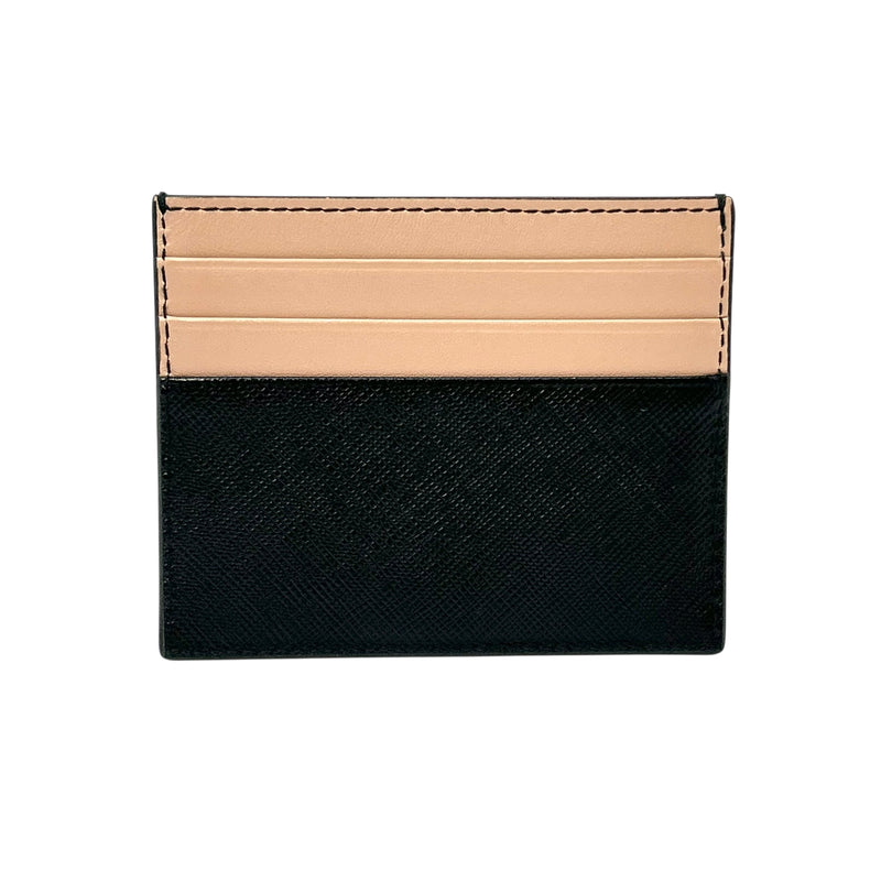 PRADA Saffiano Card Case - Pink × Black