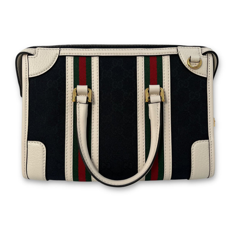 GUCCI GG Canvas Leather Hand Bag Shoulder Bag