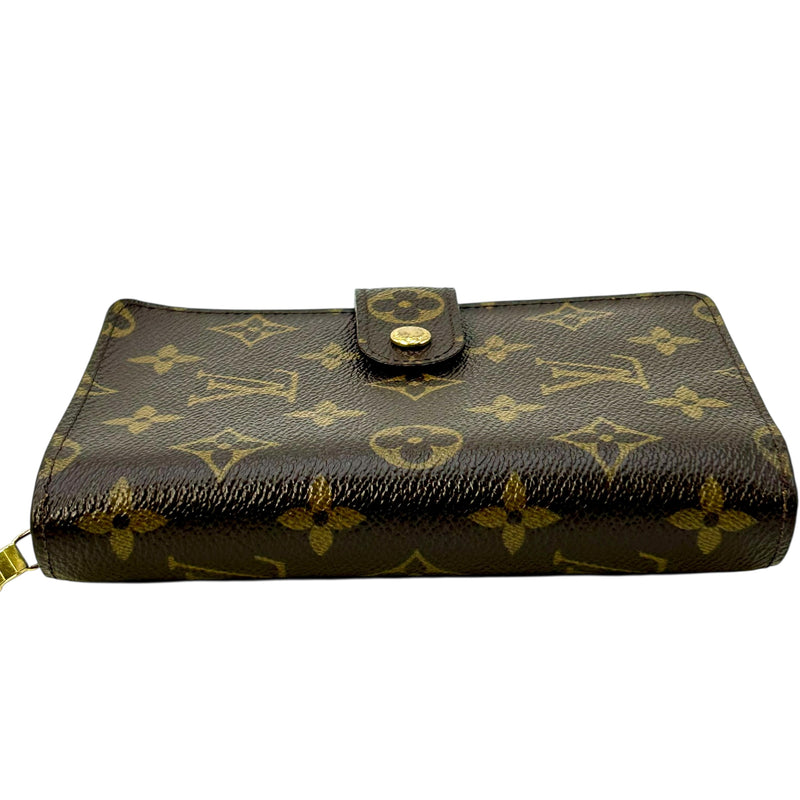 Louis Vuitton Monogram Portefeuille Porte-Papier Zip Compact Wallet - Brown - 32441