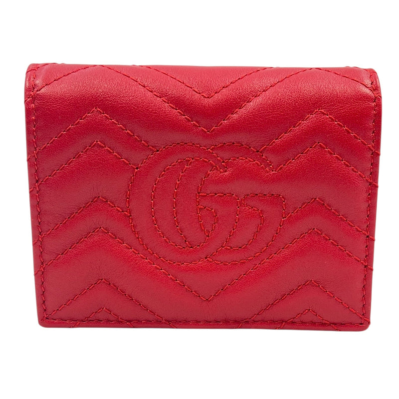GUCCI GG Marmont Compact Wallet - Red