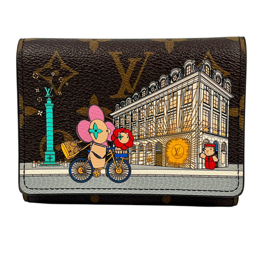 Louis Vuitton Monogram Portefeuille VIctorine Compact Wallet - Brown