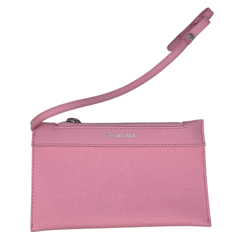 BALENCIAGA Navy Canvas XS Hand Bag - Pink