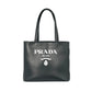 PRADA Soft Calf Leather 2way Tote Bag Shoulder Bag - Black