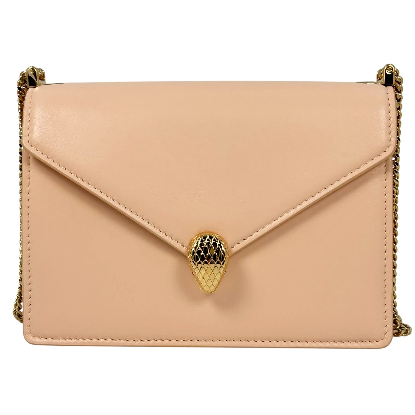 BVLGARI Serpenti Forever Chain Shoulder Bag - Pink Beige 