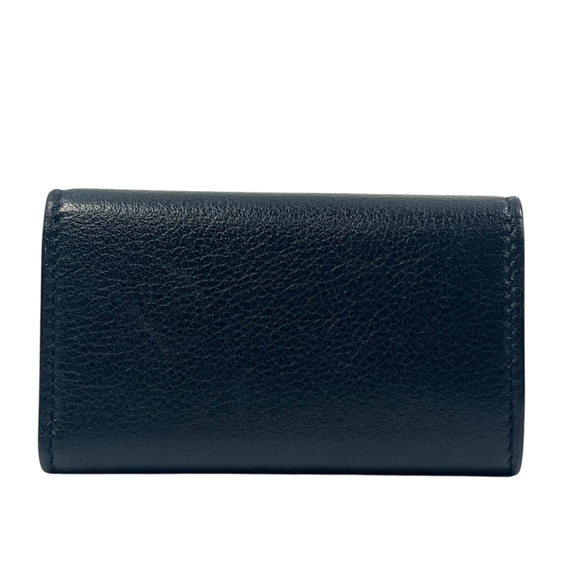 Saint Laurent Tiny Cassandra Logo Key Case - Black