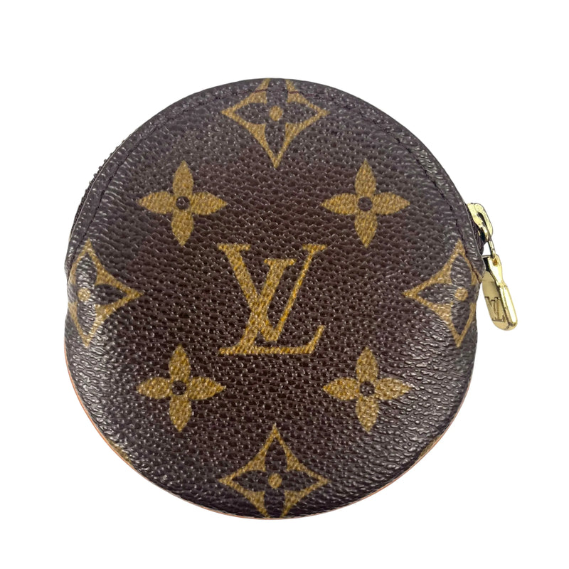 Louis Vuitton Monogram Porte-Monnaie Rond Coin Case - Brown
