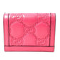 GUCCI GG Matelasse Card Case Compact Wallet - Pink