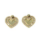 K18 Yellowgold Diamond Heart Earring