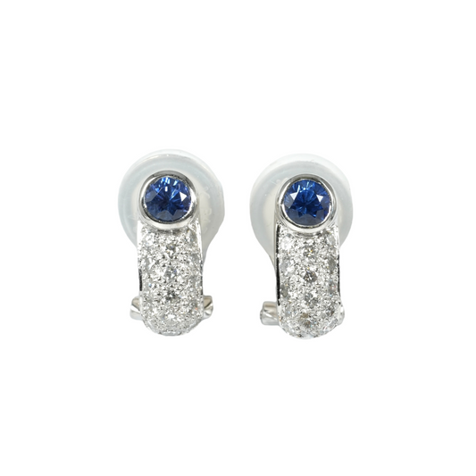 Sapphire Platinum Earring Pt900