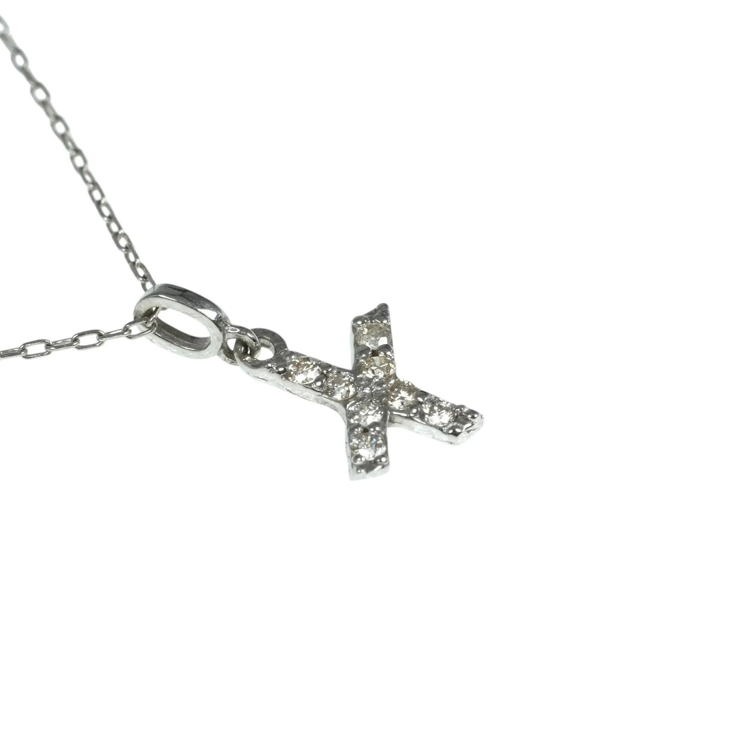 K18WG Cross Necklace