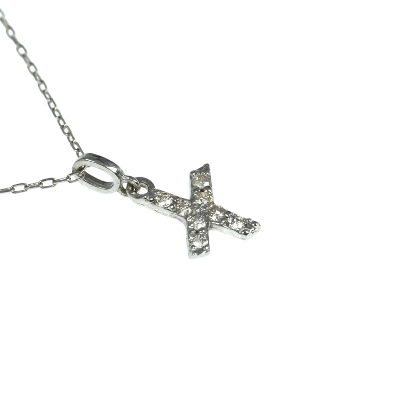 K18WG Cross Necklace