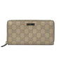 GUCCI Round Zipper Long Wallet - Beige