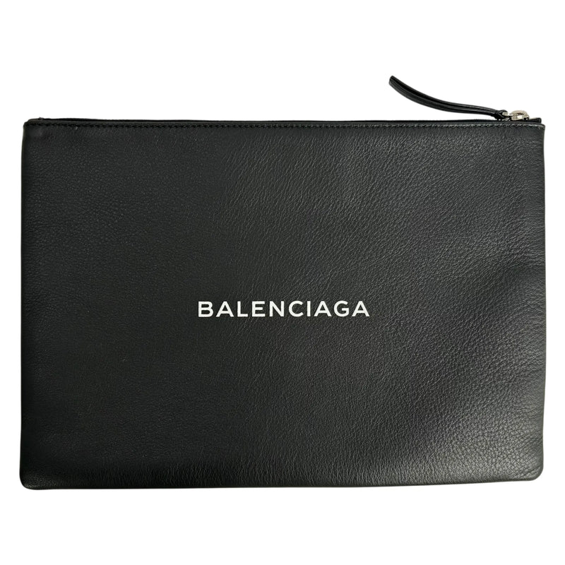 Balenciaga Leather Clutch Bag - Black