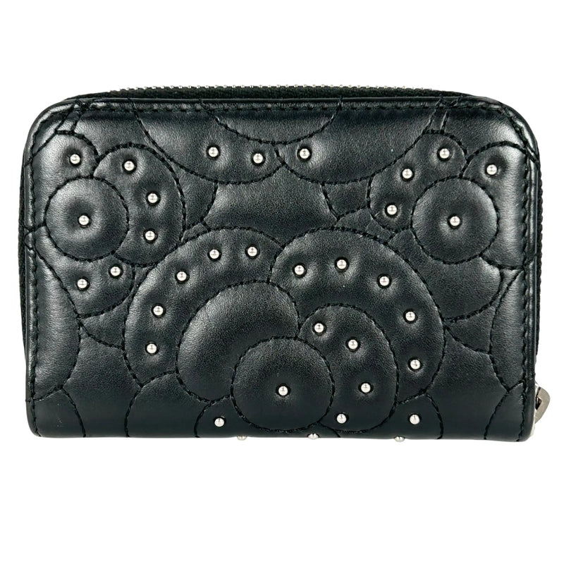 CHANEL Camellia Coin Purse Card Case Wallet - Black