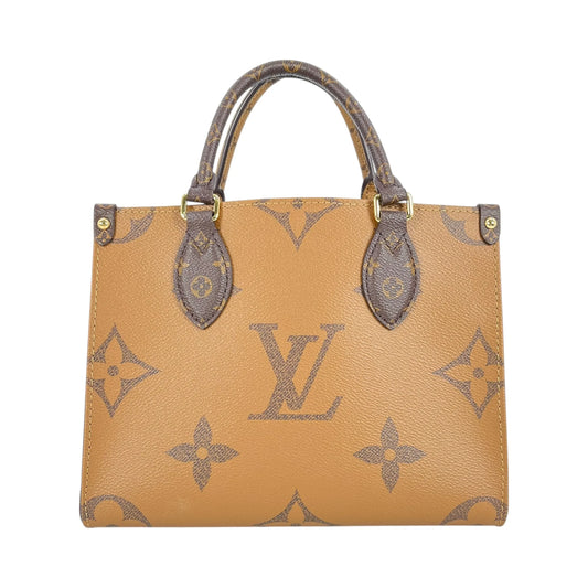 Louis Vuitton Gaint Monogram On The Go PM Hand Bag - Brown - M46373
