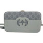 GUCCI GG Supreme Small Faux Leather Cross Body Bag - Gray