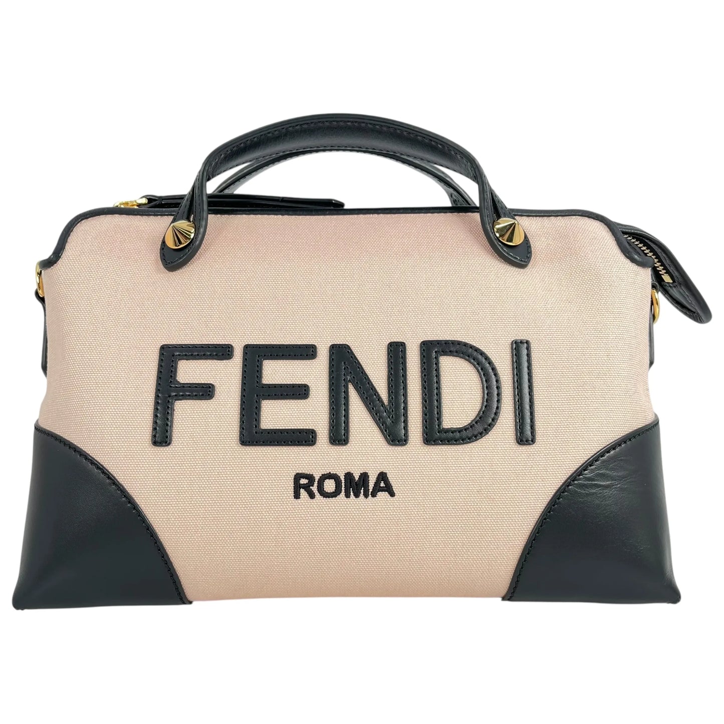FENDI By The Way Medium Canvas × Leather Hand Bag - Pink
