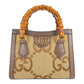 GUCCI Diana GG Bamboo Mini Hand Bag - Brown
