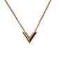 Louis Vuitton Essential V Necklace Rose Gold