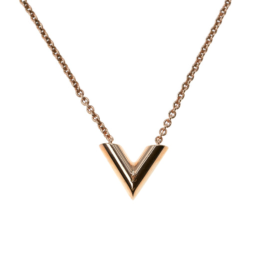 Louis Vuitton Essential V Necklace Rose Gold