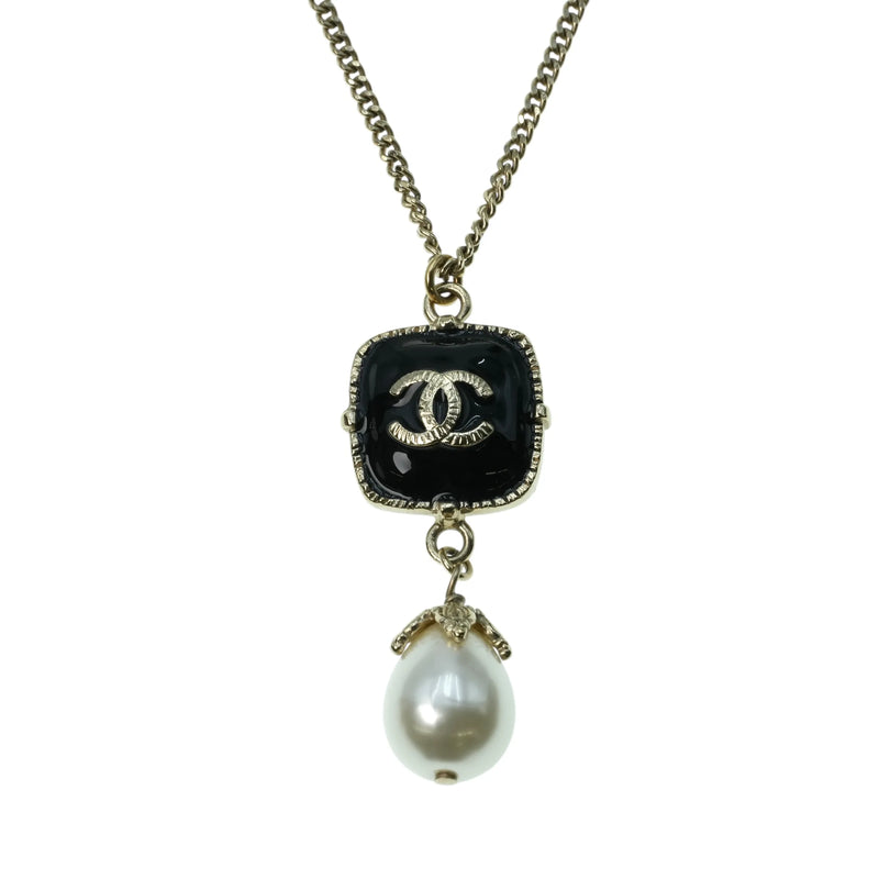 CHANEL CC Logo Fake Pearl Necklace 08A - Gold Plated