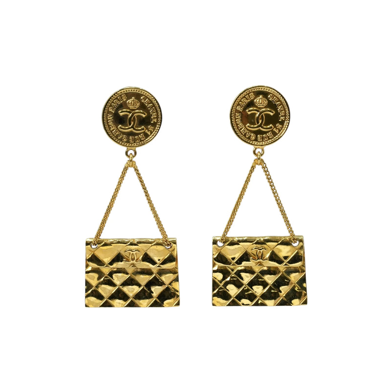 CHANEL Materasse CC Logo Earring 95A - Gold Plated