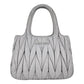 Miu Miu Materasse Nappa Leather Hand Bag - Gray