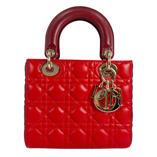Dior Lady Dior Small Hand Bag - Red