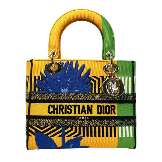 Dior Lady D-Lite Hand Bag - Yellow×Green