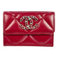 CHANEL Materasse Chanel 19 Compact Wallet - Red
