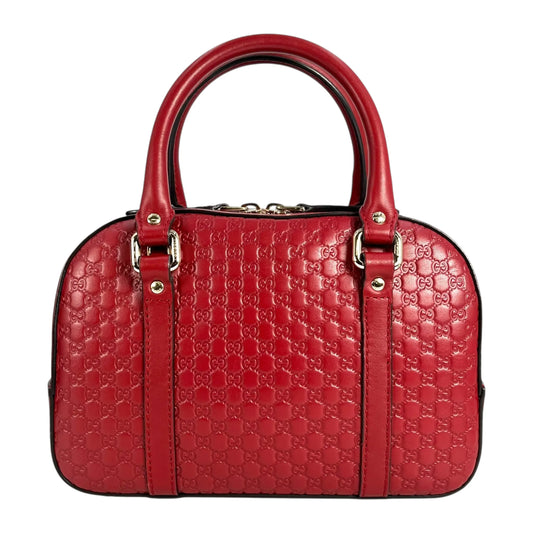 GUCCI Micro Guccissima Hand Bag - Red