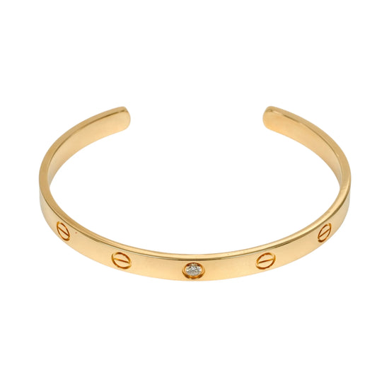 Cartier Love Open Bracelet 1PD Diamond 18KYG Jewelry