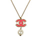 CHANEL CC Logo Fake Pearl - Pink
