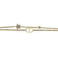 Dior Petit CD Double Bracelet Star Rhinestone - Gold Plated