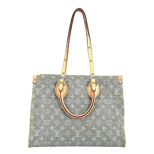 Louis Vuitton Monogram Denim MM Tote Bag - Blue Gray - 33685
