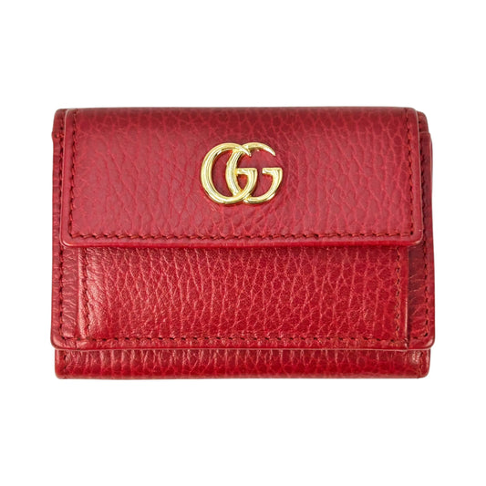 GUCCI GG Marmont Compact Wallet - Red